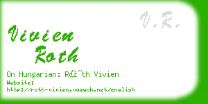 vivien roth business card